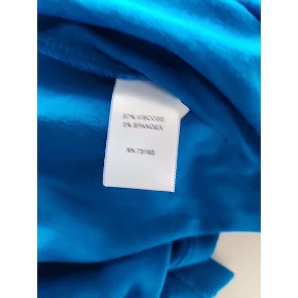 Spense Petite PXL Knee Length Blue Dress Jersey Fit & Flare Party Dress Stretch - Picture 10 of 10